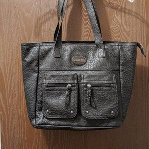 Rosetti Black Leather Handle Bag